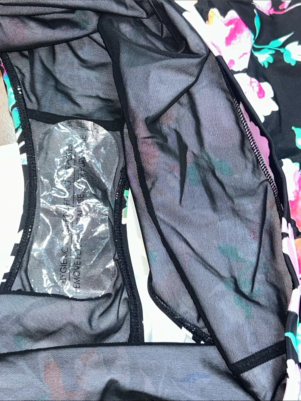 Size 4 Torrid Swim bottoms mini skirt side tie floral
